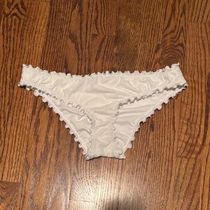 Shade & Shore White Ruffled Bikini Bottom